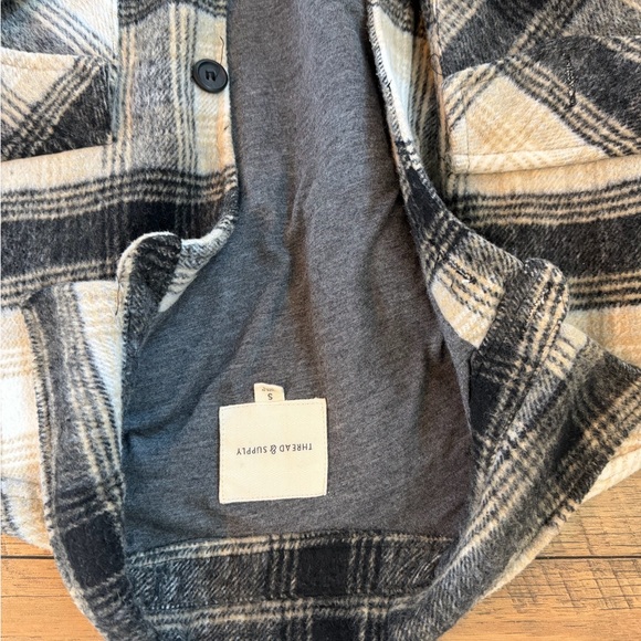 Thread & Supply Black and Cream Plaid jacket, size S - Picture 3 of 4